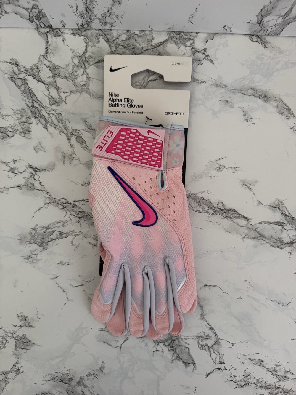 Nike Alpha Elite Mother’s Day Batting Gloves PE MLB Baseball Leather Size Large